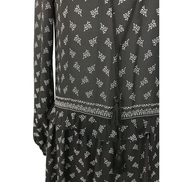 Max Studio Pullover Ruffled Lace Up Mini Lined Dress - Picture 6 of 12